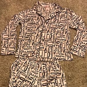 satin Victoria’s Secret sleep set long sleeve